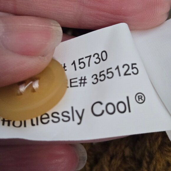 Carbon2Cobalt Women's Size XS Spiced Cable Knit Henley Sweater Dijon Brown - Picture 9 of 10